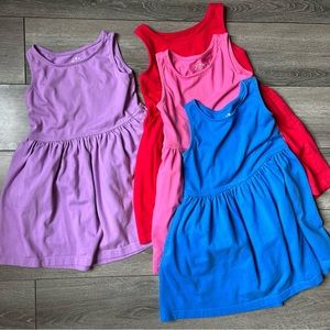 PRIMARY “recess” Sleeveless dress set of 4 with pockets!!! SIZE 4-5T